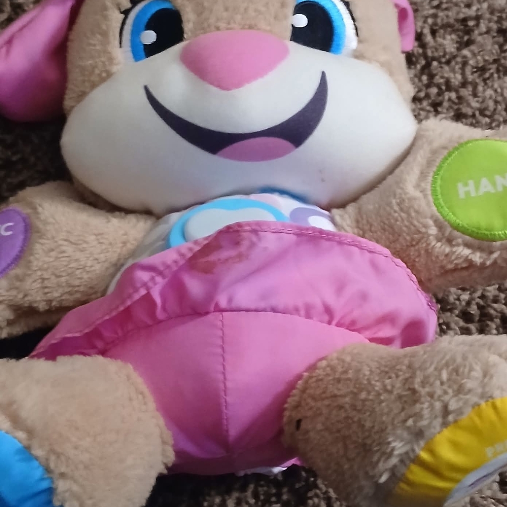 Fisher-Price Plush Toy with Pink and Tan Accents